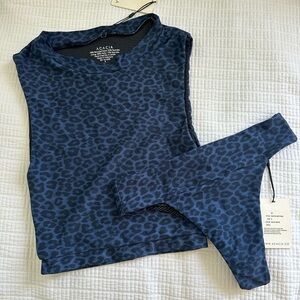 Acacia Swimwear Blue Leopard Print Surf Suit